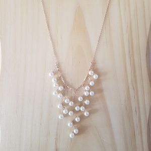 Waterfall Pearl Short Necklace